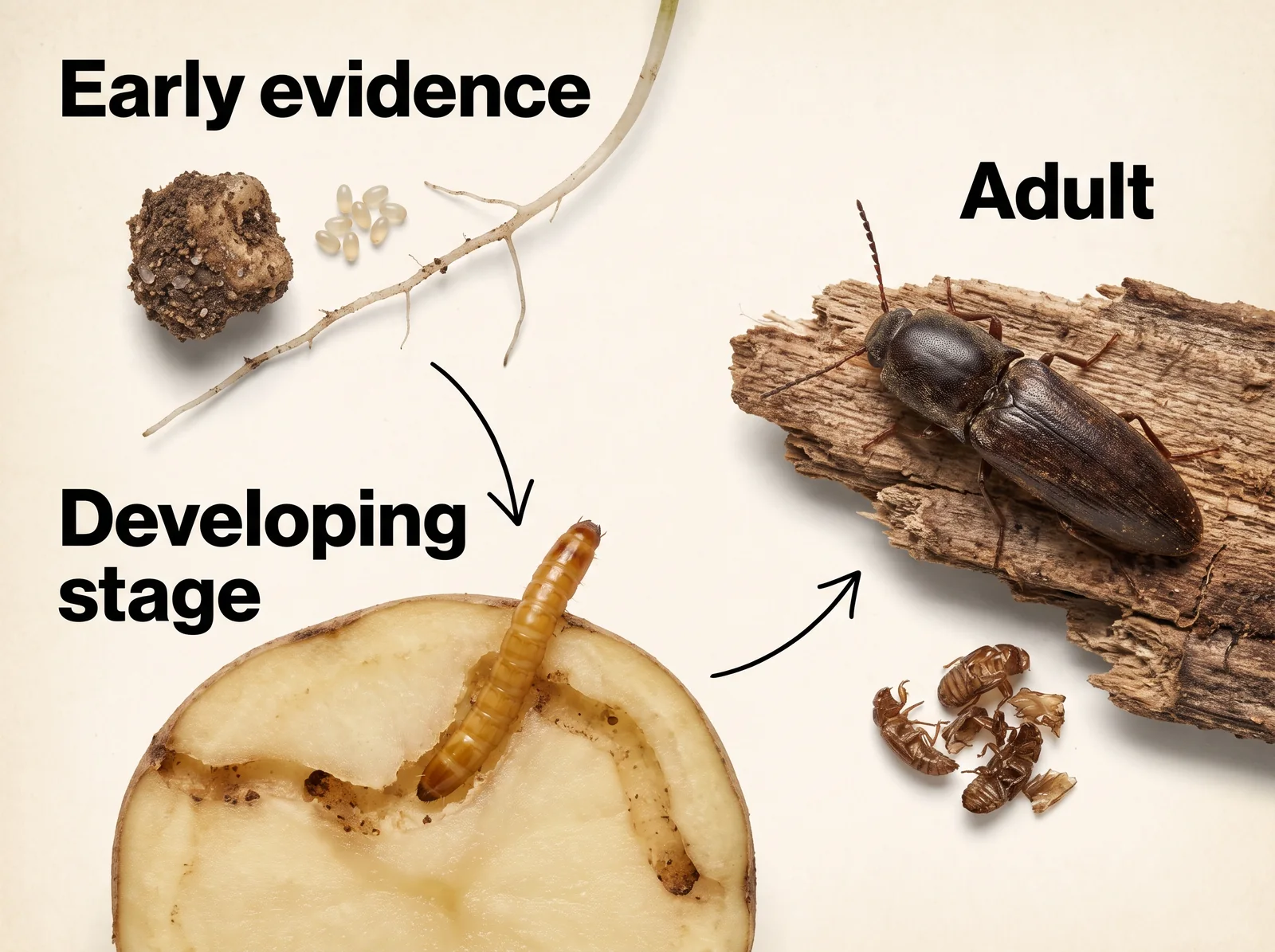 Click Beetle — eggs larvae nest or life cycle